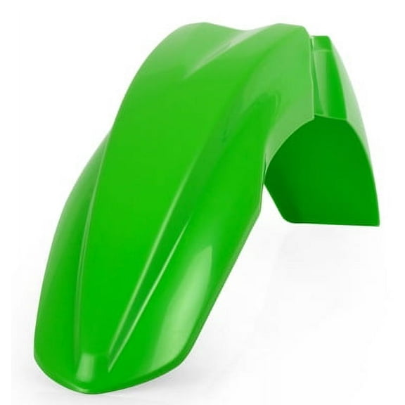 Polisport Front Fender, Green, OEM Fit Gloss Polypropylene, Kawasaki KX Dirt Bike Off-Road Replacement (8573800001)