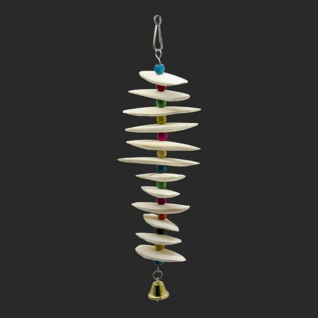 Parrot Natural Cuttlefish Bone Hanging String Calcium Supplement Toy Teething Tools Pet Supplies