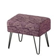 thumbnail image 3 of Home Soft Things Jacquard Ottoman - Benin - Orchid mist - 19" x 13" x 17", 3 of 5
