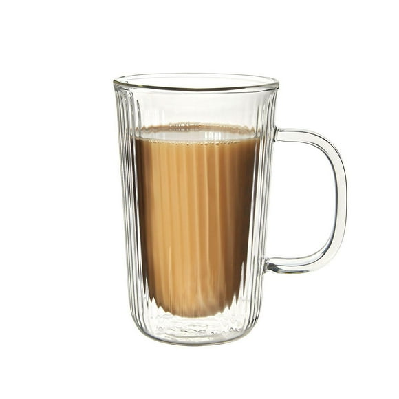 Double Wall Stripe Mug 350ml, Set of 2