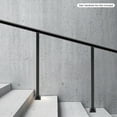 thumbnail image 4 of 2Pcs 38" Black Deck Railing Wrought Iron Handrail Post Kit Square Metal Fence Post, 4 of 12