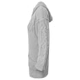 thumbnail image 6 of Lindreshi Winter Sweaters for Women Womens Long Sleeve Cable Knit Long Cardigan Open Front Button Hooded Sweater Outerwear, 6 of 8