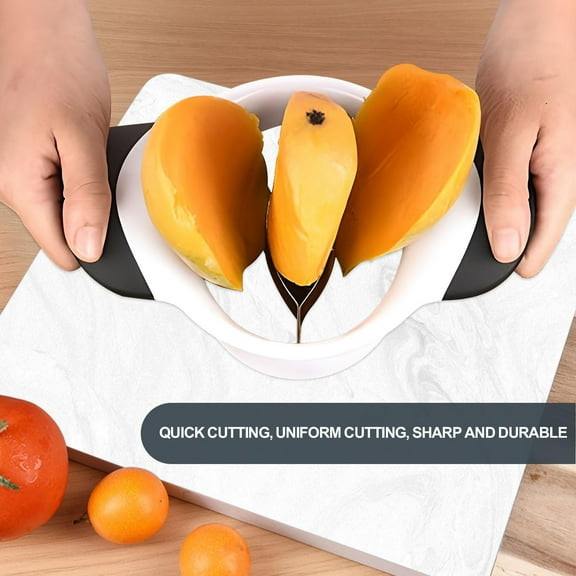 WEGFTDUOP Stainless Steel Fruit Cutter Separator ā Effortless Mango Slicer with Ergonomic Handle, Rust-Resistant Blade Kitchen Utensils