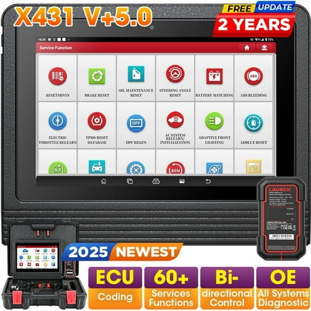 LAUNCH X431 PRO3 V+ 5.0 Elite 2025 Upgraded Bidirectional Scan Tool, E'CU C0ding, 55+ Services, All System Diagnose, 2-Year Free Update