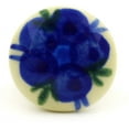 thumbnail image 2 of Polish Pottery 1¾-inch Drawer Pull Knob (Bleu-belle Fleur Theme) Hand Painted in Boleslawiec, Poland + Certificate of Authenticity, 2 of 6