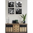 thumbnail image 6 of Black and White Wall Art Vintage Car Posters Decor Mens Bedroom Boys Room Office Paintings Canvas Pictures Framed Ready to Hang 12" W×12" H×4 PCS, 6 of 6