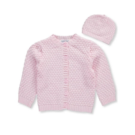 

Baby Dove Baby Girls Patience Sweater with Hat - pink 0 - 3 months (Newborn)