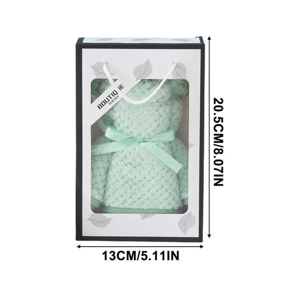 Yhmxh Paños de algodón, toallas de tela con diseño de piña tejidas a mano, toallas de regalo con forma de oso, toallas de mano de alta densidad con diseño de forro polar, toallas de mano estilo INS.