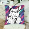 thumbnail image 3 of MKHERT Cute French Bulldog Pillowcase Pillow Protector Cushion Cover 18x18 inch,Set of 2, 3 of 3