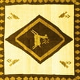 thumbnail image 1 of Ahgly Company Indoor Square Persian Yellow Traditional Area Rugs, 8' Square, 1 of 4