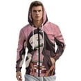 thumbnail image 2 of Kamado Nezuko Jacket Casual Oversized Hoodie Stylish Zipper Hooded Sweatshirt Warm Loose Outerwear 4XL, 2 of 8