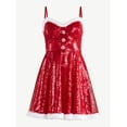 thumbnail image 4 of No Boundaries Christmas Santa Dress, Women’s, 4 of 4
