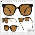 thumbnail image 2 of Womens Trendy Retro Inset Lens Oversize Horn Rim Plastic Fashion Sunglasses Tortoise - Brown, 2 of 8