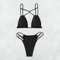 thumbnail image 5 of ylioge Womens Bikini Sets Two Piece Swimsuits Bras and Thongs Bathing Suits Ladies Trendy Solid Color Beach Swimwear Sets Summer, 5 of 5