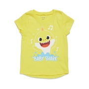 Pinkfong Baby Shark Toddler Girls 3 Pack Graphic T-Shirts Pink / Yellow/ Blue 2T
