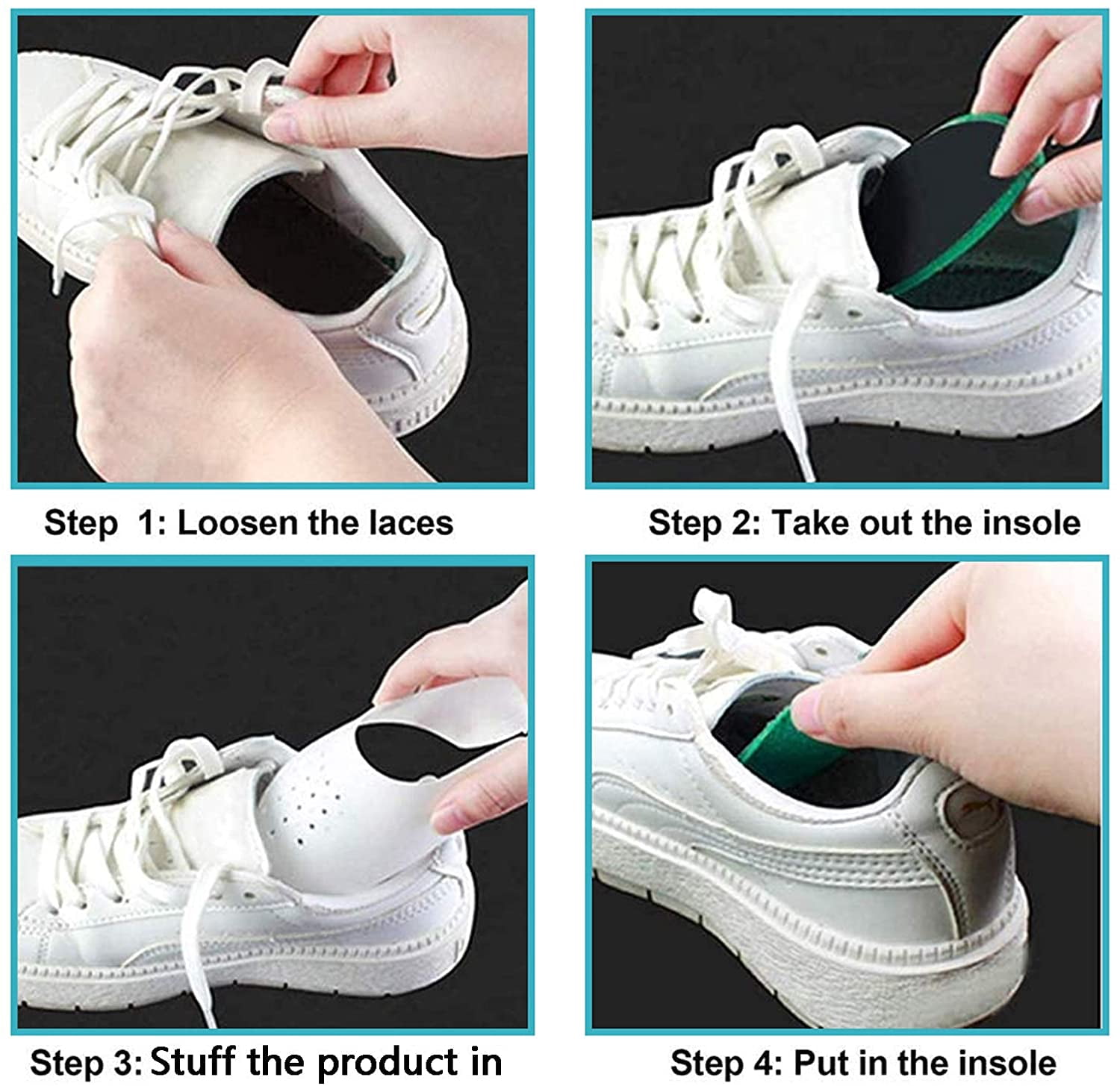 4 Pair - Shoes Crease Protector Against 