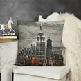 thumbnail image 2 of Ollo0ord Throw Pillow Cushion Cover, Panorama of High Buildings of City Famous Monument USA Black and White Photo, Decorative Square Accent Pillow Case,Pale Grey White, 2 of 5