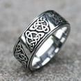thumbnail image 3 of Celtic Knot Ring Punk Cool Viking Norse Mythology Jewelry Pinky Rings Nordic Rings (13), 3 of 6