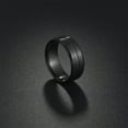 thumbnail image 5 of Alianza de boda de silicona para hombre - Borde superior cepillado biselado, 5 of 5