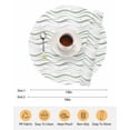 thumbnail image 6 of 15 Inch Round Placemats Set of 4, Sage Green Stripes Non Slip Heat Insulation PP Table Mats, Modern Simple Gradient Waves Lines Washable Place Mats for Kitchen Dining Party Table Decor, 6 of 7