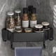 thumbnail image 5 of Bathroom Shelf Organizer Shower Storage Rack Black Corner Shelves Wall Mounted Toilet Shampoo Holder, 5 of 5