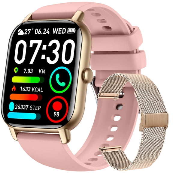 VOPOCO IP68 Waterproof Smart Watches for Women Men, 1.85" HD Full Touch Screen Fitness Tracker with 100 Sport Modes, Pedometer, Smartwatch with Bluetooth Call for Android iOS
