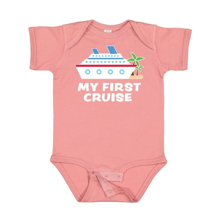 

Inktastic My First Cruise with Cruise Ship and Palm Trees Gift Baby Boy or Baby Girl Bodysuit