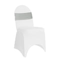 thumbnail image 2 of Your Chair Covers - 10 Pack Stretch Spandex Glitz Sequin Bands Silver, 2 of 3