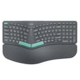 thumbnail image 1 of Nulea Wireless Ergonomic Keyboard, Split Keyboard with Cushioned Wrist Rest, USB and Bluetooth Connectivity, USB-C Rechargeable, Compatible with Wind, 1 of 7