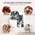 thumbnail image 4 of Uemuo Seamless Pattern With Skulls Pattern Womens Pajama Sets,PJ Set for Women,Pajamas for Women Logo,Long Sleeve Pajama Set for Women,Soft Long Sleeve Top With Pants-XX-Large, 4 of 9