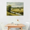thumbnail image 2 of PRATYUS Rolled Vintage Farmhouse French Country Bedroom Wall Decor Above Bed - Horizontal Wall Art Over the Bed - Panoramic Picture - Canvas Oil Painting Long Poster Meadow Forest Landscape 20x16in, 2 of 6