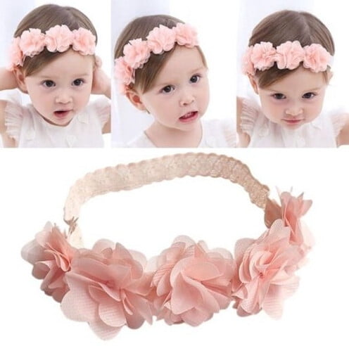 Cute Girls Baby Headband Bow Flower Hair Band Accessories Headwear Elastic Gift 