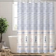 thumbnail image 6 of Extra Long 72"x84" Nautical Shower Curtain Set Rustic Navy Summer Bath Curtain Lightweight Water-Repellent & Washable Polyester Fabric Bathroom Curtain with Hooks, 6 of 6
