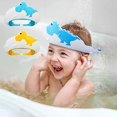 thumbnail image 2 of 2 Pack Baby Shower Caps For Kids Shampoo Guard Toddler Bath Caps Blue Yellow, 2 of 5