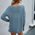 thumbnail image 6 of JINMGG V Neck Sweaters for Women Fall Winter Clearance,Women Fashion V-neck Loose Pullover Color Long Sleeves Sweater Tops, 6 of 9