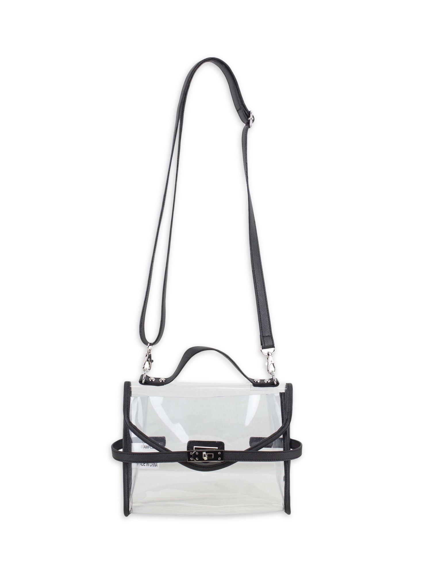 Eastsport Limited Women's Landon Crossbody Bag with Metal Turnlock, Black