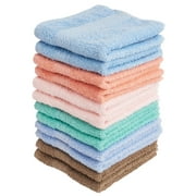 Living Fashions Luxurious Washcloths - Set of 12 - Size 13" x 13" - Absorbent and Soft Cotton Wash Cloth for Body and Face