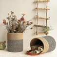 thumbnail image 5 of Cesta colgante para plantas, maceta de imitación de ratán para colgar en la pared, B, 5 of 5