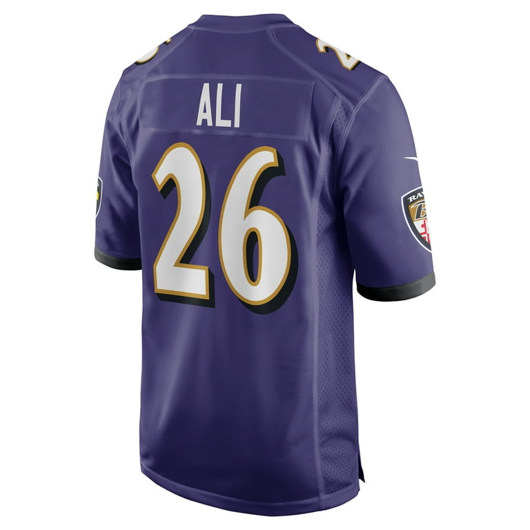 Men's Nike Rasheen Ali Purple Baltimore Ravens Team Game Jersey