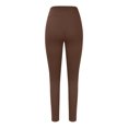 thumbnail image 5 of QATAINLAV Leggings with Pockets for Women, Women High Waisted Tummy Control Yoga Pants Solid Color Workout External Wear Legging My Orders Placed By Me Brown XL, 5 of 7