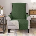 thumbnail image 2 of CHUN YI Reversible Wing Chair Slipcovers with Elastic Band and Side Pocket (Green), 2 of 6