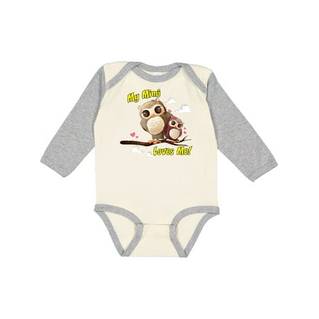 

Inktastic My Mimi Loves Me Owl Gift Baby Boy or Baby Girl Long Sleeve Bodysuit