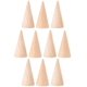 thumbnail image 1 of 10pcs Natural Wood Cone Ring Holders Unpainted Wooden Cones To Craft Paint Jewelry Display Stand 2.5x5cm, 1 of 4