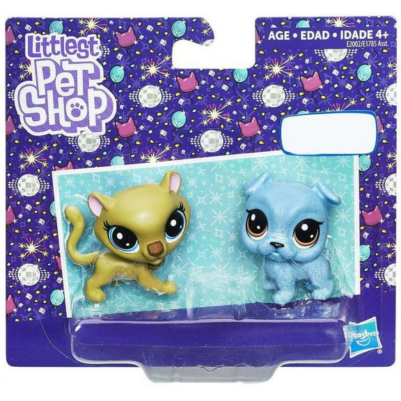 Littlest Pet Shop Sparkle Pets Bulldog and Cheetah Pal Figure 2-Pack