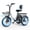 Blue, variant on 3 Wheel Electric Tricycle for Adults, 18" x 3.0" Folding Electric Bike with 18MPH Max Speed, Peak 1200W Motor 48V 10.4Ah Battery, 3-Level Pedal Assist Etrike, White