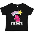 thumbnail image 3 of Inktastic 4th Birthday 4 Year Old Girls Rainbow Star Girls Toddler T-Shirt, 3 of 5