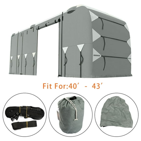 LABLT RV Cover Storage Anti-UV For Class A Motorhome Trailer Camper W/Zipper 40'-43'