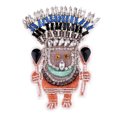 thumbnail image 2 of Indian Chief Beaded Rhinestones Patch Clothes Bag Apliques Para Manualidades De Bricoje Sunnimix Parche con cuentas de diamantes de imitación, 2 of 8