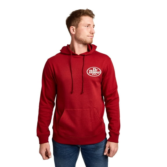 Dr Pepper I'm A Pepper Men's Red Long Sleeve Hooded Sweatshirt-Medium