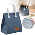 thumbnail image 2 of Lunch Box for Women Men, Insulated Lunch Bags fo Adults, Compact Cute Small Soft Cooler Bag, Small Meal Bag Thickened Lunch Bag Reusable Lunch Storage Bag for Outdoor Use, 1Pc(Navy,8.6x5.3x9.4"), 2 of 9